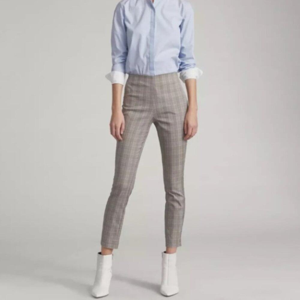 Rag & Bone Simone Skinny Pant Glen Plaid Black Size 4 EUC